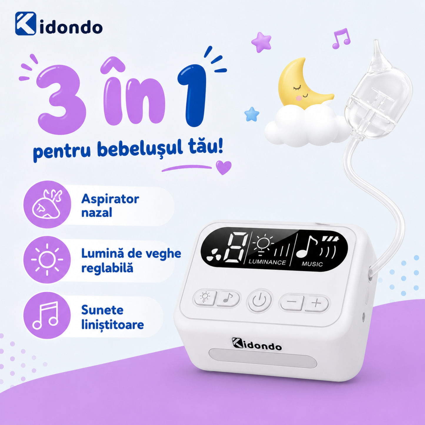 Aspirator nazal electric 3 în 1